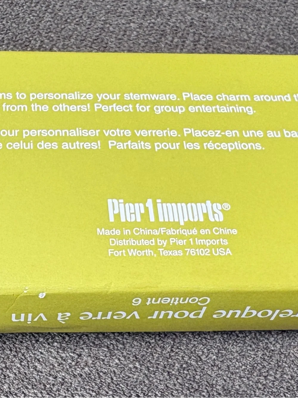 Pier 1 Lime Green Packaging with White Logo